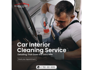 Car interior steam cleaning