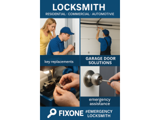 Professional Locksmith & Garage Door Services for Home, Business & Auto